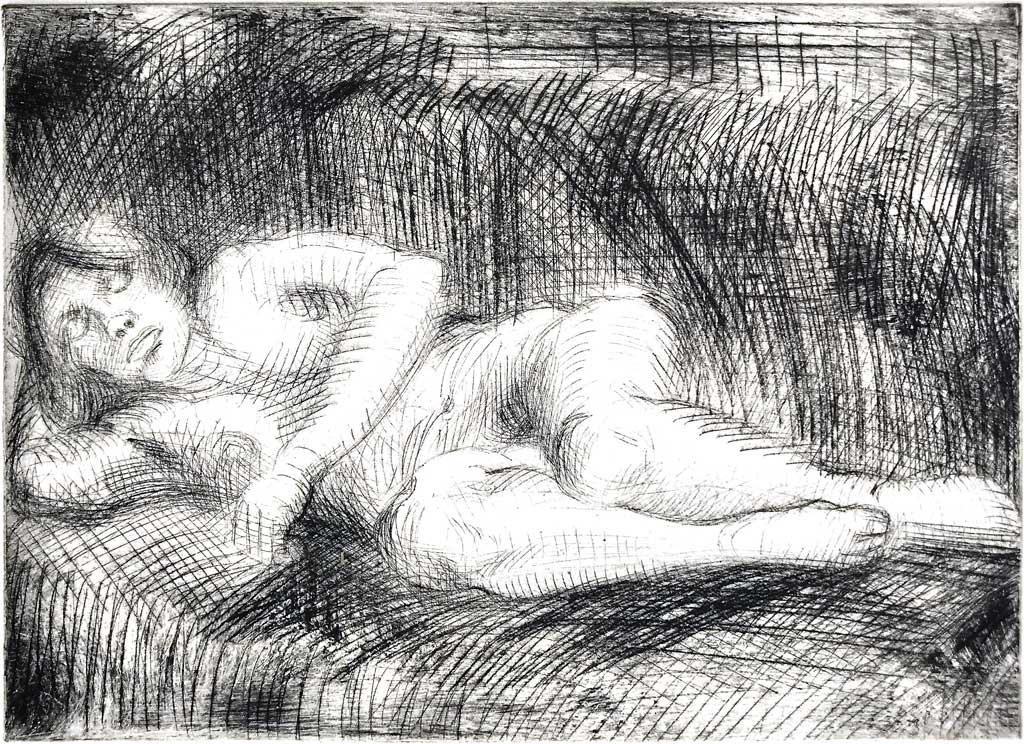 Nu dans l’atelier Radierung