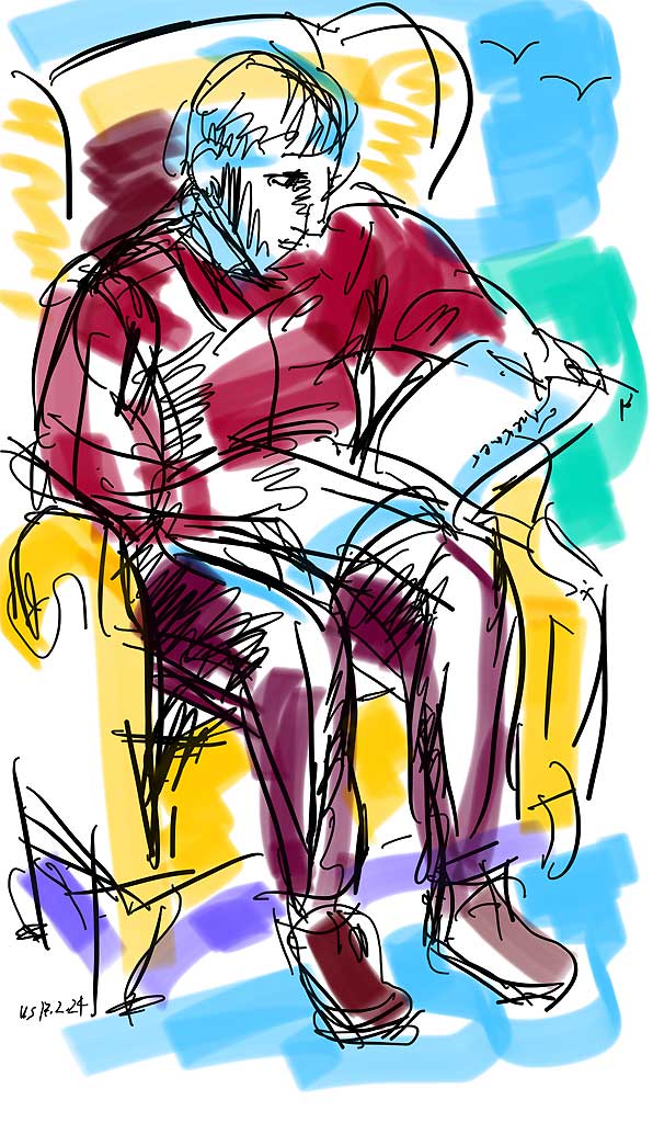 Captain Buisset Turner betrachtend