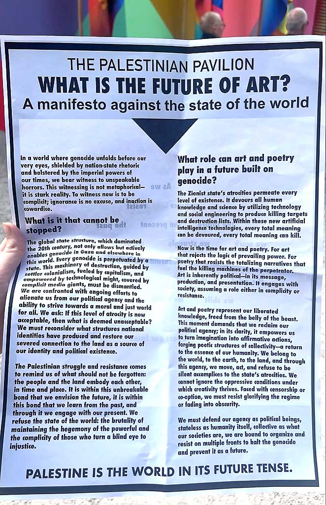 Manifesto Biennale di Venezia verhungernde verdurstende Kinder