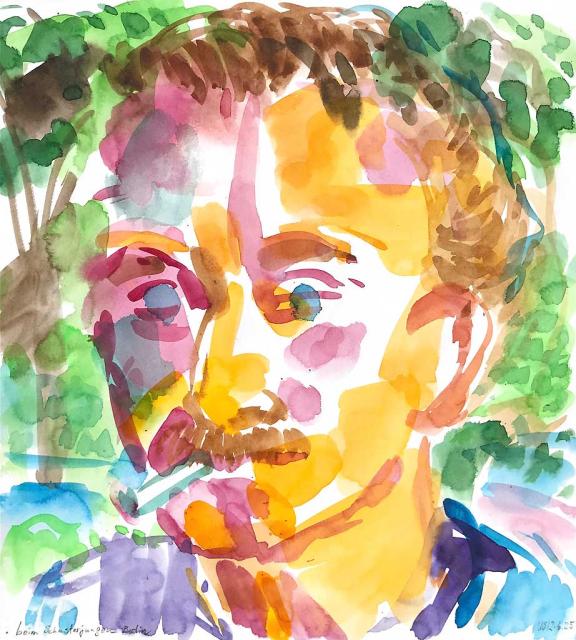 Portraitstudie Schusterjungen Aquarell
