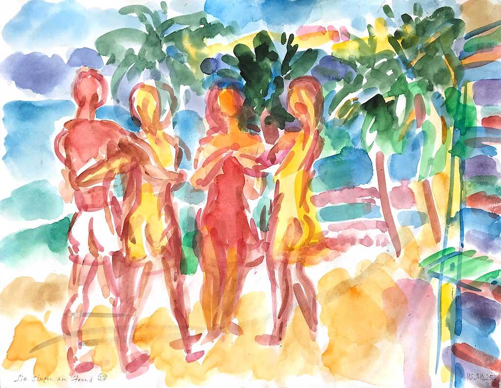 Cantando singend am Strand