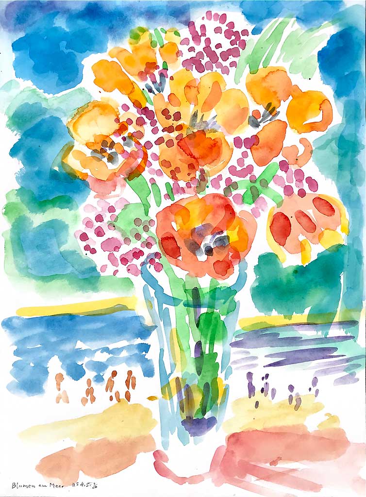 Blumen am Meer