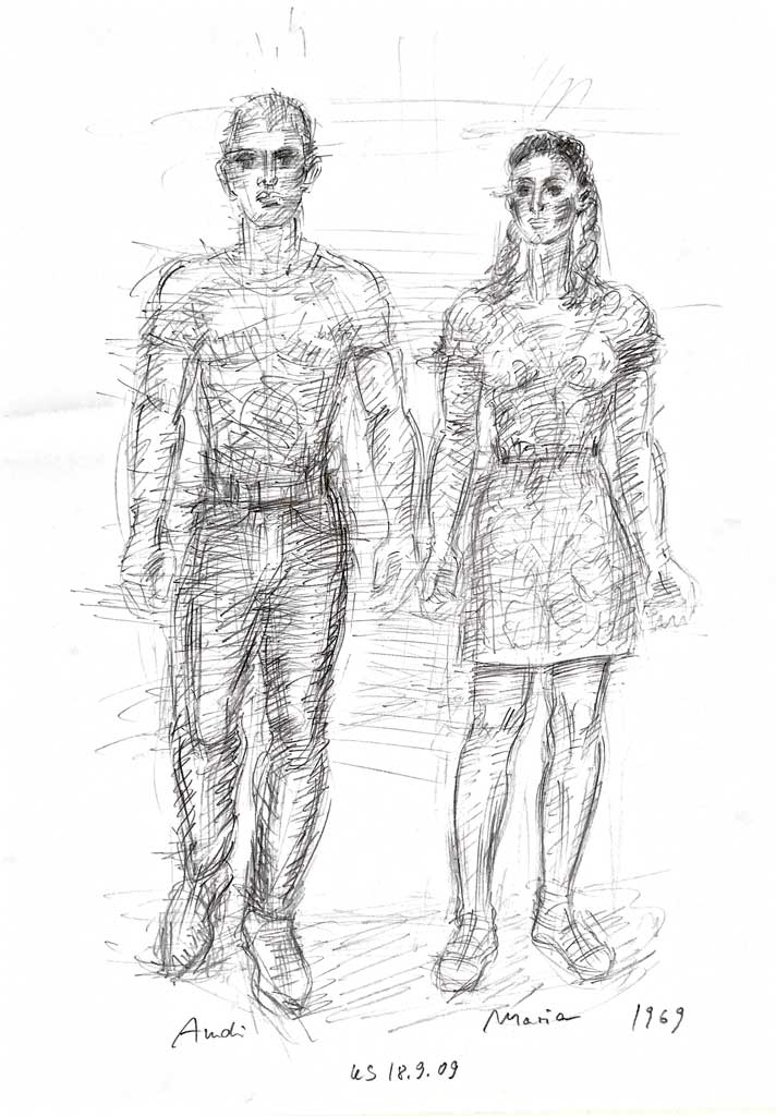 Liebende Andy und Maria